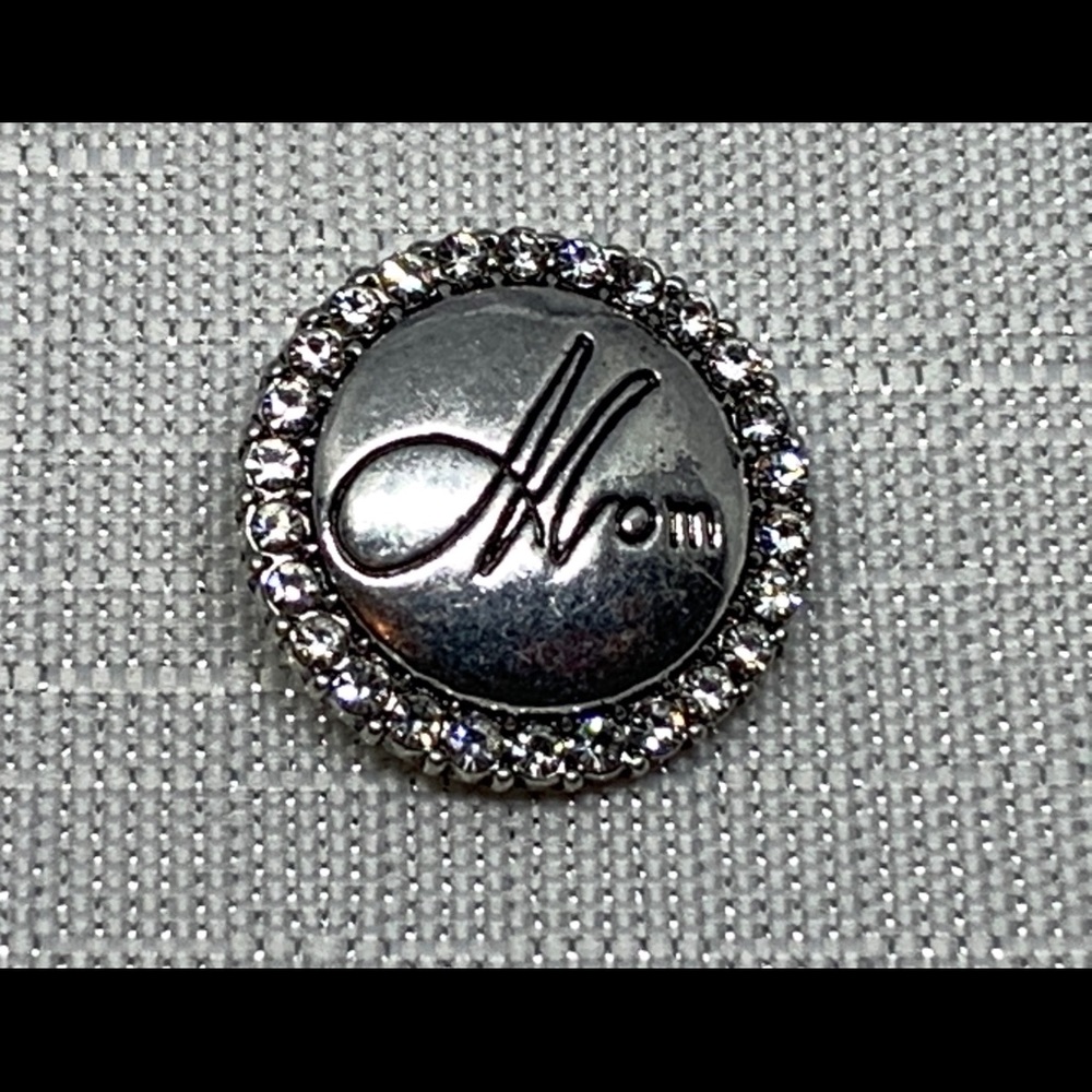 Bling Mom Snap Button Charm